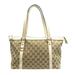 Gucci Bags | Gucci Abbey Line 141470 Gg Canvas Leather Beige Tote Bag | Color: Cream | Size: Os