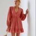 Anthropologie Dresses | Anthropologie Forever That Girl Eyelet Mini Dress In Pink A Line Womens Size M | Color: Pink | Size: M