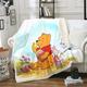 DDONVG Winnie The Pooh Blanket 150 x 200 cm Cartoon Cuddly Blanket Children's Baby Blanket Fleece Blanket Sherpa Sofa Throw Blanket Bedspread (4.150 x 200 cm)