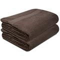 Towelogy® Premium Oversized Bath Sheets (100x180cm) 100% Egyptian Combed Cotton Quick Dry & Absorbent Extra Large Jumbo Bath Towels Hotel Quality (Peanut Brown, 2)