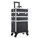 Makeup Trolley 3-in-1 Beauty Case On Wheels Make Up Trolley Box On Wheels Beauty Trolley On Wheels Makeup Case on Wheels Beauty Nails Case,Black