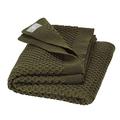Disana Honeycomb Knitted Blanket, Cuddly Soft Knitted Blanket in Honeycomb Pattern, 100% Organic Merino Wool, GOTS, Newborn Baby, Toddler, Child, Unisex, Made in Germany, Olive