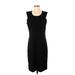 misook Casual Dress - Sheath Scoop Neck Sleeveless: Black Solid Dresses - Women's Size Small