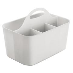 mDesign Small Plastic Caddy Tote for Desktop Office Supplies Plastic in White | Wayfair 0833MDO