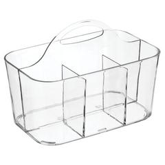 mDesign Small Plastic Caddy Tote for Desktop Office Supplies Plastic in White | Wayfair 0115MDO