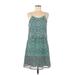 Pixley Casual Dress - A-Line V Neck Sleeveless: Teal Dresses - Women's Size Medium