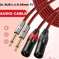 Cavo audio doppio XLR maschio a 2x 6,35 mm 1/4 pollici TS mono maschio per console mixer amplificatore sistema Hifi home theater cavi schermati