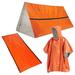 Lixada Survival Gear Outdoor Emergency Heat Reflective Waterproof Thermal Poncho Sleeping Bag Tent Shelter Raincoat for Camping Hiking Adventure