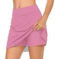 Wefuesd Black Skirt White Skirt Womens Casual Solid Tennis Skirt Yoga Sport Active Skirt Shorts Skirt Red Skirt Pink Skirt Purple Skirt Yellow Skirt Hot Pink S