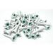 NorthPointe 1 Â½â€� Plastic Golf Tees Short Tees for Irons Par Threes Hybrids and Driving Range Pack 50 Bulk in High Visibility White Durable Plastic Four Leaf Clover Cup Imprint