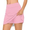 Wefuesd Black Skirt White Skirt Womens Casual Solid Tennis Skirt Yoga Sport Active Skirt Shorts Skirt Red Skirt Pink Skirt Purple Skirt Yellow Skirt Pink 2XL