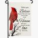 Rdsfhsp Cardinal Garden Flag Religion Red Bird Cardinal Decorative Winter Garden Flag for Yard Garden Home Porch Lawn Farmhouse Double Sided 12 x 18 Inch