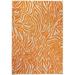 HomeRoots 384590 4 x 6 ft. Orange Zebra Pattern Indoor & Outdoor Area Rug