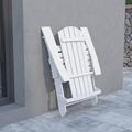 Lancaster Home All-Weather Poly Resin Folding Adirondack Chair - Patio Chair White
