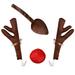 1 Set Car Decorative Antlers Cloth Antler Ornament Christmas Decoration