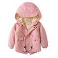 Winter Savings Clearance! Lindreshi Winter Coats for Toddler Girls and Boys Thickened Jackets For Toddlers Girls Boys Fleece Hoody Jackets Kids Zip up Outerwear Coat Toddler Kids Jacket Sweatshirt