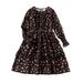 Toddler Baby Girls Dresses S Floral Print Long Sleeve Round Neck Flounce Ruffle Hem Midi Dresses for Girls