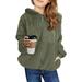 eczipvz Baby Girl Clothes Sweatshirt Pockets Clothes Coat Coat Wool Kids Cotton Hooded Warm Children Winter Girls Outwear (Army Green 3-4 Years)