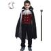 Peyakidsaa Halloween Vampire Costume Deluxe Set for Boys Girls Long Sleeve Top Pants Cape Collar Vampire Role Play Costume