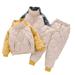 Godderr 2Pcs Kids Baby Boys Fleece Sweatshirt Jogger Pants Set Autumn Winter High Collar Toddlers Sweatsuit Sweatpants Outfit Infant Thick Warm Tracksuits Set for 12M-10Y