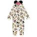 Disney Mickey Mouse Goofy Donald Duck Infant Baby Boys or Girls Fleece Zip Up Coverall White 24 Months