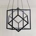 C Cattleya Black Modern Geometric Cube LED Pendant Light