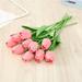 1PCS Mini Artificial Tulip Flower/ PU Tulip Flower / Bunga Tiruan / Hand Bouquet Dark pink