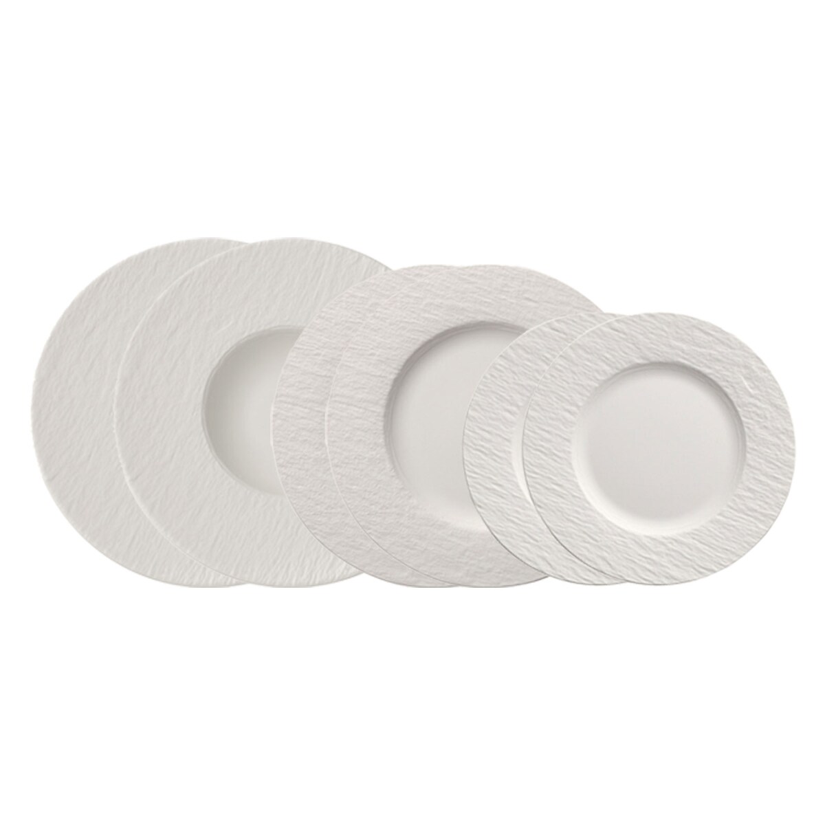 Villeroy & Boch Manufacture Rock Teller-Set 6-teilig weiß Image