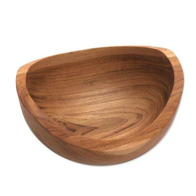 Brown Shell,'Handmade Teak Wood Snack Bowl from Bali'