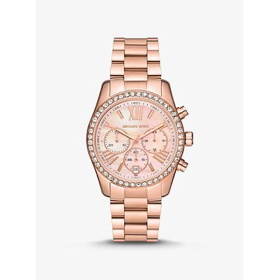 Michael Kors Lexington Pavé Rose Gold-Tone Watch Rose Gold One Size