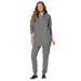 Plus Size Women's 2-piece fleece sweatshirt set by Woman Within in Medium Heather Grey (Size 2X)