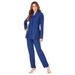 Plus Size Women's Ten-Button Pantsuit by Roaman's in Evening Blue (Size 24 W)