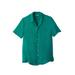 Plus Size Women's KS Island Solid Rayon Short-Sleeve Shirt by KS Island in Emerald (Size 3XL)