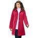 Plus Size Women's Plush Fleece Jacket by Roaman's in Classic Red (Size 3X) Soft Coat