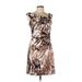 Maggy London Cocktail Dress: Tan Animal Print Dresses - Women's Size 10