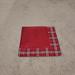 Burberry Accessories | Burberry Pocket Square. Burgundy/Whit Nova Check Border Pocket Silk Handkerchief | Color: Red/White | Size: Os