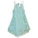 Free People Dresses | Intimately Free People Green Eyelashes Lace Trimmed Vneck Tie Back Slip Dress Xs | Color: Green | Size: Xs