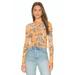 Free People Tops | Free People Dreamed Of You Tee Honey Combo Size Xs Floral Crop Top Long Sleeve | Color: Yellow | Size: Xs