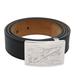 Louis Vuitton Accessories | Louis Vuitton Ceinture Jeans Belt Leather 29.5""-33.5"" Black M6812 Auth Tb846 | Color: Black | Size: Os