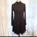 Madewell Dresses | Madewell Black Ribbed Turtleneck Long Sleeve Dress | Color: Black | Size: S