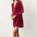 Anthropologie Dresses | Anthropologie Melody Velvet Tunic Dress Pockets Raspberry Red Fuchsia | Color: Pink/Red | Size: Xs