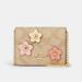 Coach Bags | Nwt Coach Mini Wallet On A Chain - Signature Canvas With Floral Applique | Color: Cream/Yellow | Size: Os