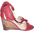 Nine West Shoes | Nine West "Finula" Wedge Heel Sandals | Color: Red | Size: 11