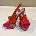 Nine West Shoes | Nine West Pink And Orange Slingback Heels | Color: Orange/Pink | Size: 6.5