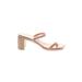 Jeffrey Campbell Heels: Slide Chunky Heel Casual Ivory Print Shoes - Women's Size 6 - Open Toe