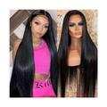 Hairpieces HD Transparent 6x6 Lace Closure Wig Pre-plucked Straight Peruvian Human Hair Wig 14-40 Inch Remy Hair Straight Lace Closure Wigs for Women Hair Extensions (Color : 6X6 closure wig 150 dens