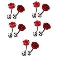 TENDYCOCO Cuff Buttons 10 Pcs Rose Cufflinks Man Copper Roses Rivet Men Flower Cufflinks