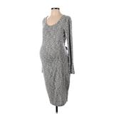 A Pea in the Pod Casual Dress: Gray Marled Dresses - New - Women's Size 3 Maternity