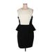 B. Smart Casual Dress - Mini Crew Neck Sleeveless: Black Color Block Dresses - Women's Size 15