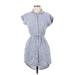 Japna Casual Dress - Shirtdress: Blue Dresses - Women's Size Small